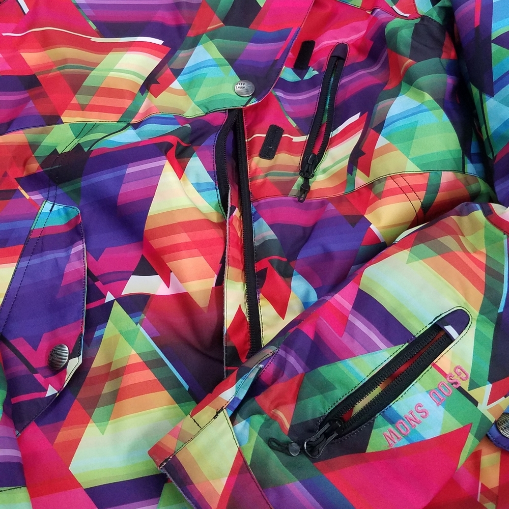 Patterned Ski Jacket In Like New Condition. - image 2